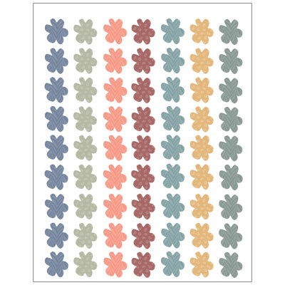 Mini-autocollants avec fleurs merveilleusement sauvages, 378 par paquet, 12 paquets