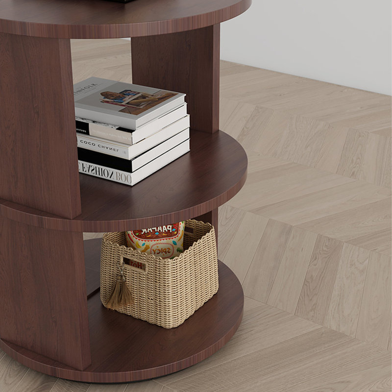 White + Nut-brown Fabric + Solid Wood + Iron Free form Floor Lamps