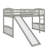 Twin-Size Loft Bed Highlighting A Slide