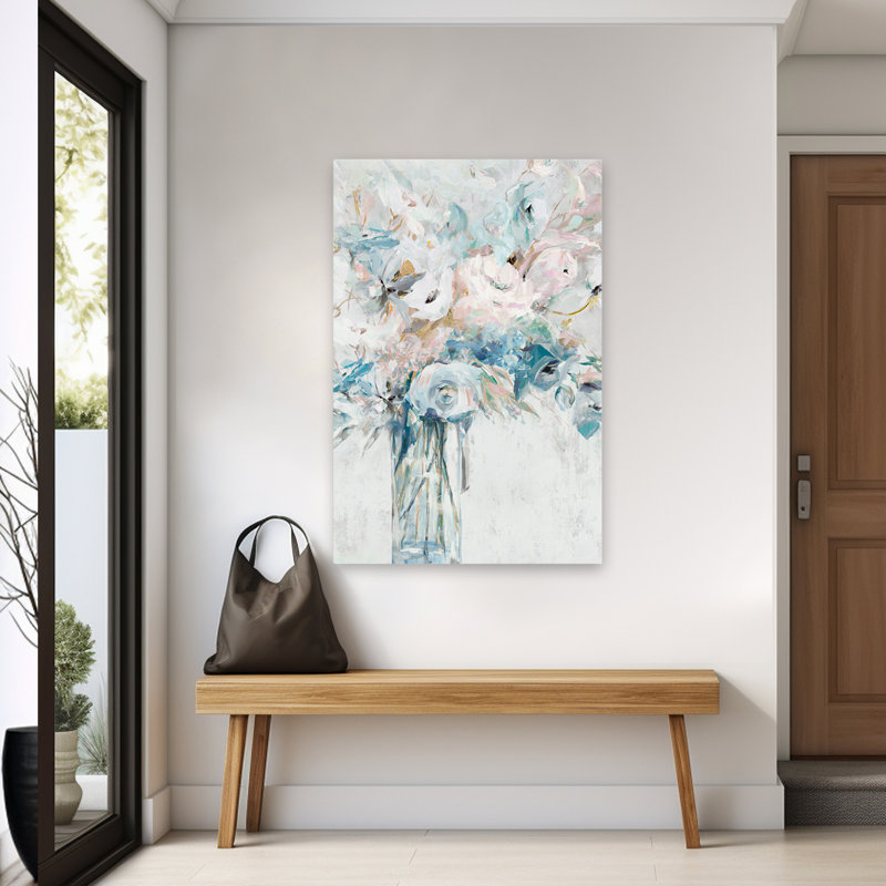 Just Picked - Floral and Botanical Painterly Abstract Art, H 60 po x l 40 po