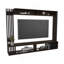 Meuble audio-vidéo H 55,1 po, 8 tablettes, noyer foncé / wengé noir