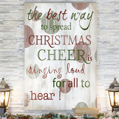 «Christmas Cheer Type» par Parvez Taj - impression sur toile tendue