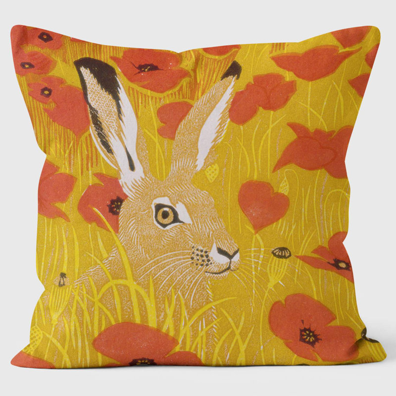 Poppy Hare - Robert Gillmor Cushion