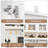 🥐 75.4" Farmhouse Baker's Rack with Charging Station, 47.2" Wide Countertop, 2 AC + 2 USB Outlets, Adjustable Shelves & Wine Storage, Soft-Close Doors-1452713878