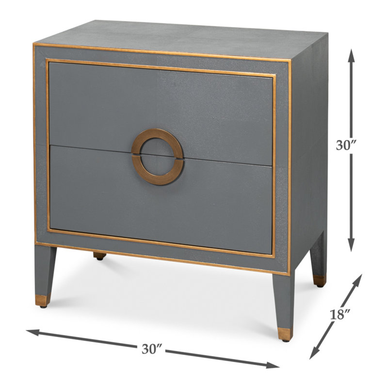 Gabriella 2 - Drawer Nightstand, Quiet Shade Gray