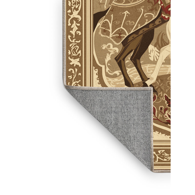 Tapis oriental décoratif brun et beige lavable à la machine Rayan, 2 x 5