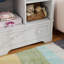 Garde-robe ouverte en bois pour enfants avec tringle, tablettes de rangement et grand tiroir-1147445994
