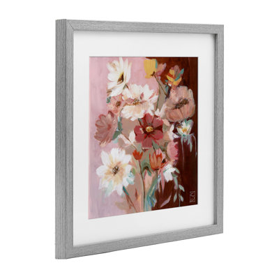 Rosy Warm Bouquet, reproduction d'art sous verre, design par Sara Culpepper