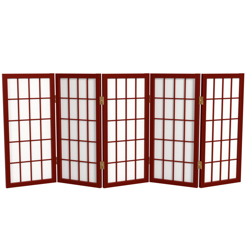 Paravent court Alex H 26,5 po, Palissandre, 5 panneaux