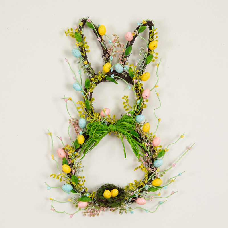 22 po Couronne de lapin de Pâques artificielle