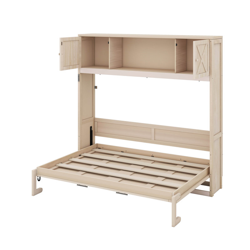 Lit escamotable double avec armoires