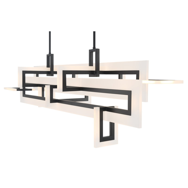 Inizio Geometric LED Chandelier, Black