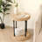 Wood Square Storage Side End Table