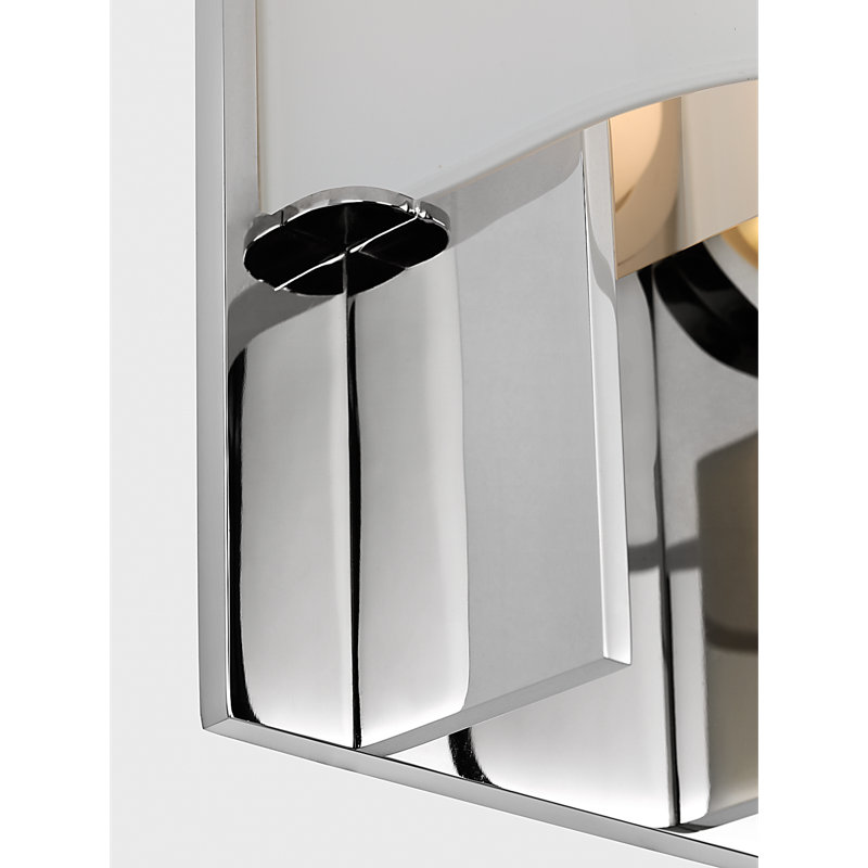 Kelly Wearstler Solid Brass 1 - Light LED Flush Mounted Sconce, 14" H x 4.5" W x 4" D, Polished Nickel