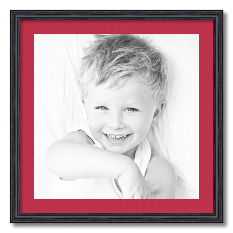 White Matte Picture Frame with Mat, Rouge