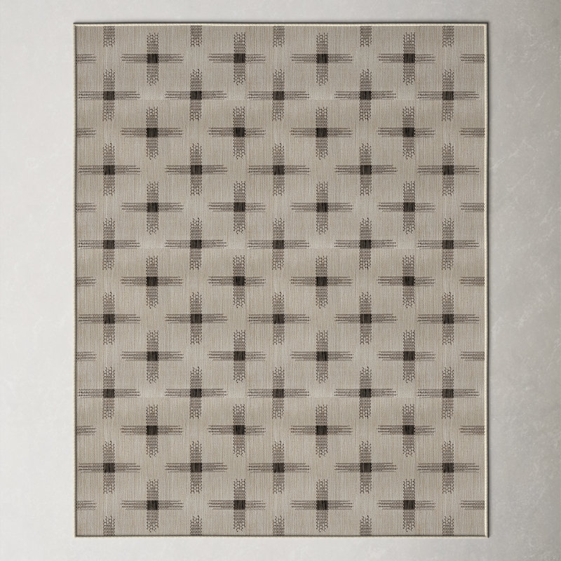 Demetrius Geometric Indoor / Outdoor Rug, Rectangle 4'1" x 6'