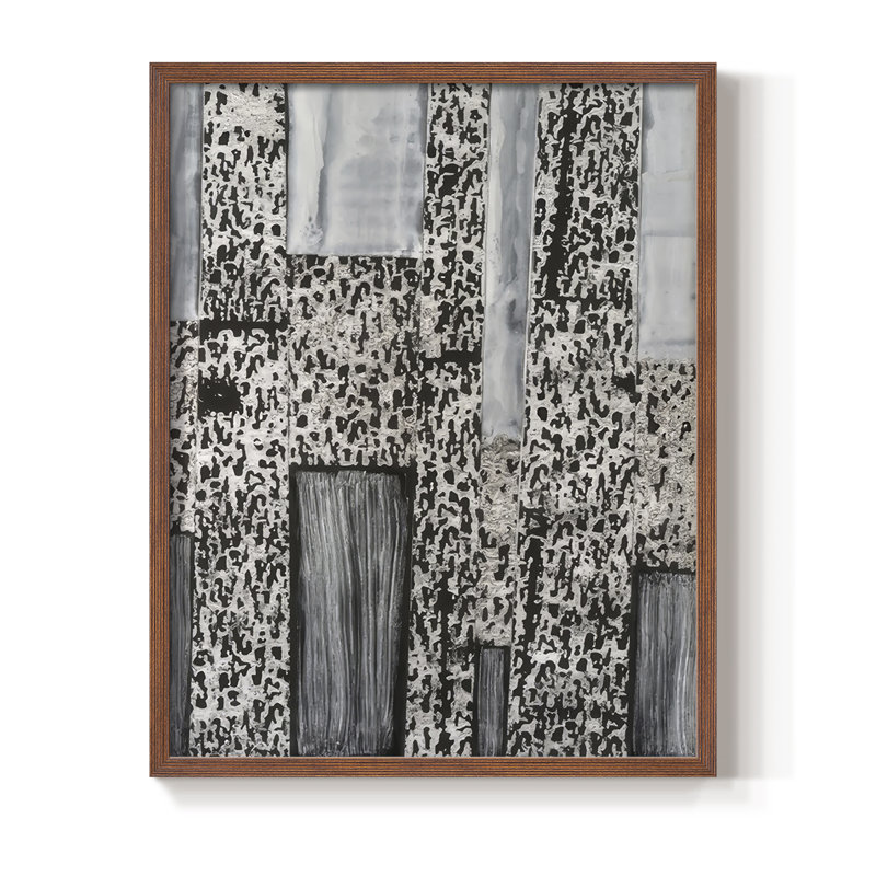 «Silver Parcels II», reproduction encadrée - bois massif, H 15 po x l 12 po, Noyer