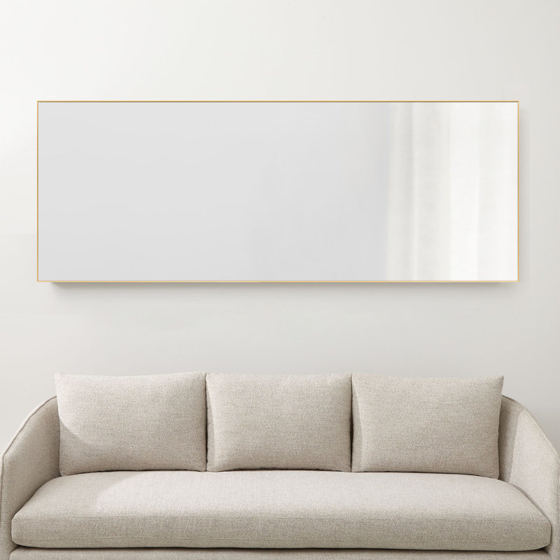 Talma Wood Flat Mirror, Gold, 71" H x 34" W