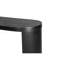 Table basse noire de 60 po avec pieds incurvés, installation réversible, plateau épais et durable pour le salon