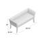 Banc rembourré beige clouté avec pieds en bois massif 49,5 po Alfordsville-1419363348