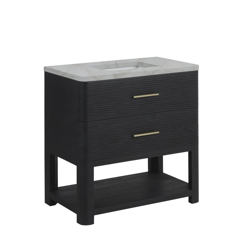 Lucian 36'' W Single Vanity, Victorian Silver Silestone