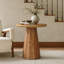 Solid Wood Pedestal End Table