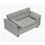 Canapé double 54,30 pouces à deux places avec lit escamotable, mobilier de salon, gris clair-477026136