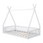 Lit simple en bois avec clôture-1806363971