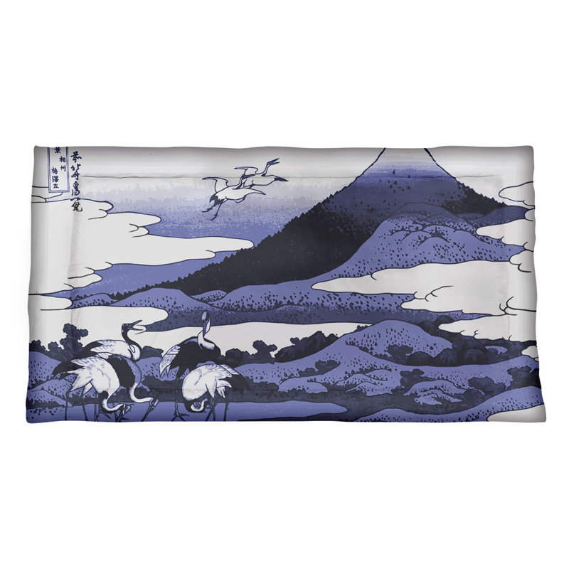 Katsushika Hokusai Machine Printed Sham Set, Standard/Twin, Polyester, Blue