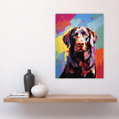 Wall Art Print Chocolate Labrador Retriever Dog Lover Gift Pet Portrait Artwork Painting Poster