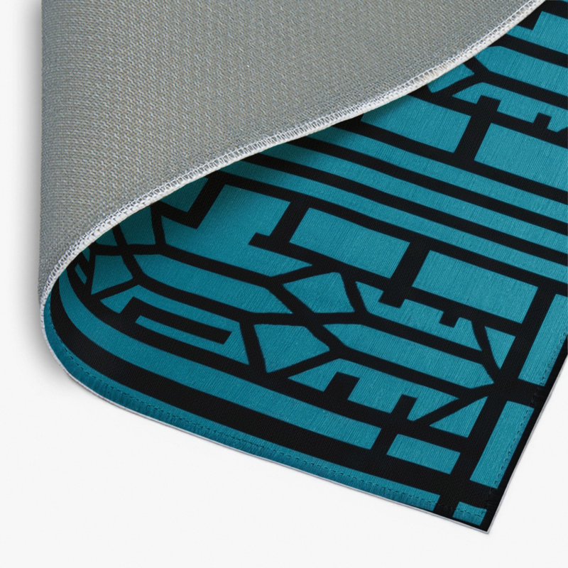 Trellis Blue Indoor and Outdoor Area Rug, Rectangle 4' x 6'