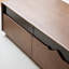Table basse moderne moderne en bois massif avec rangement