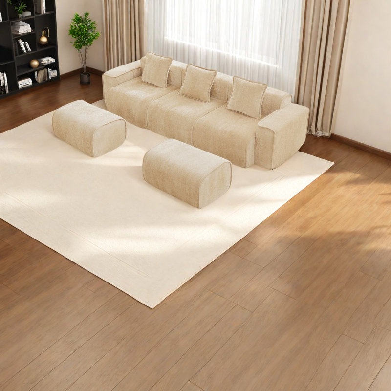 Canapés modulaires en velours confortables, canapé moderne en forme de U avec sièges spacieux pour la maison