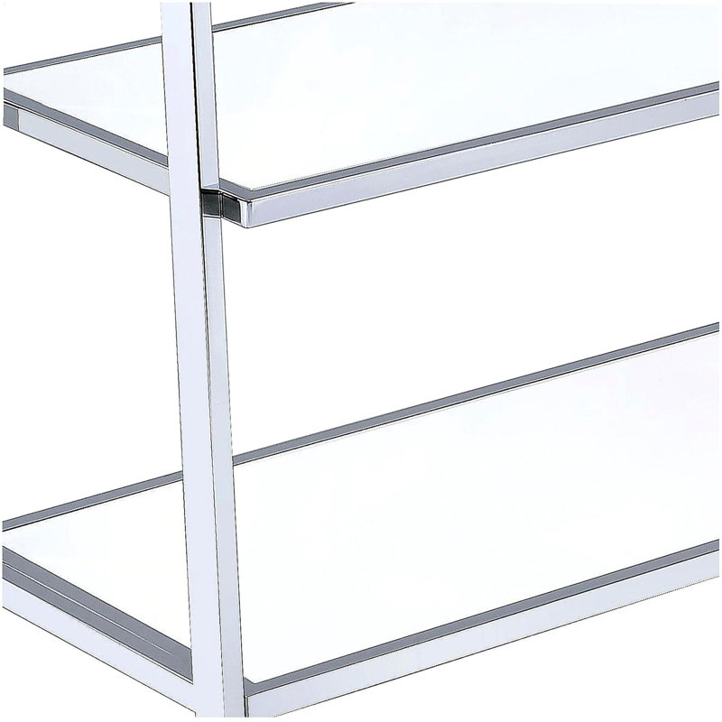 Bibliothèque 6 niveaux blanche et chrome