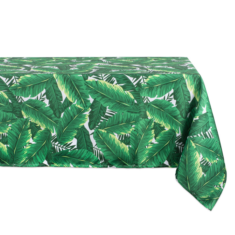 Shahan Banana Leaf Outdoor Tablecloth, 84" L x 60" W
