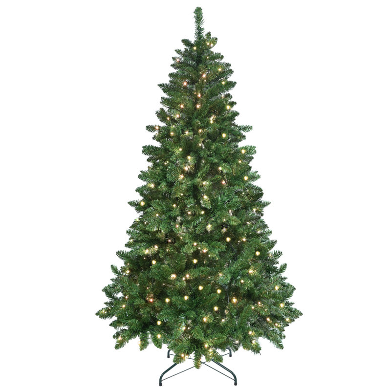 Arbre de Noël, 751 pointes en PVC, structure à charnières et support en métal - arbre des Fêtes contrôlé par application intelligente