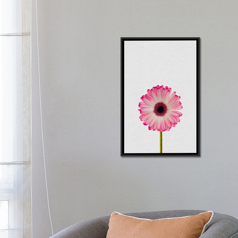 «Daisy», impression sur toile, H 26 po x l 18 po x P 1,5 po, Toile avec cadre noir, Pas de tapis