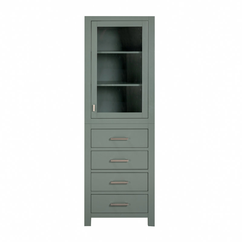 Modero 24" W x 71" H Linen Tower, Smoke Green