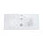Integrated white ceramic basin, drain assembly NOT included