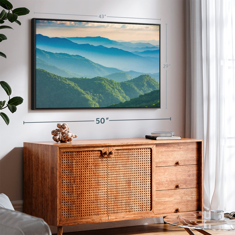 Nature «Misty Mountains Wall Art», H 29 po x l 43 po