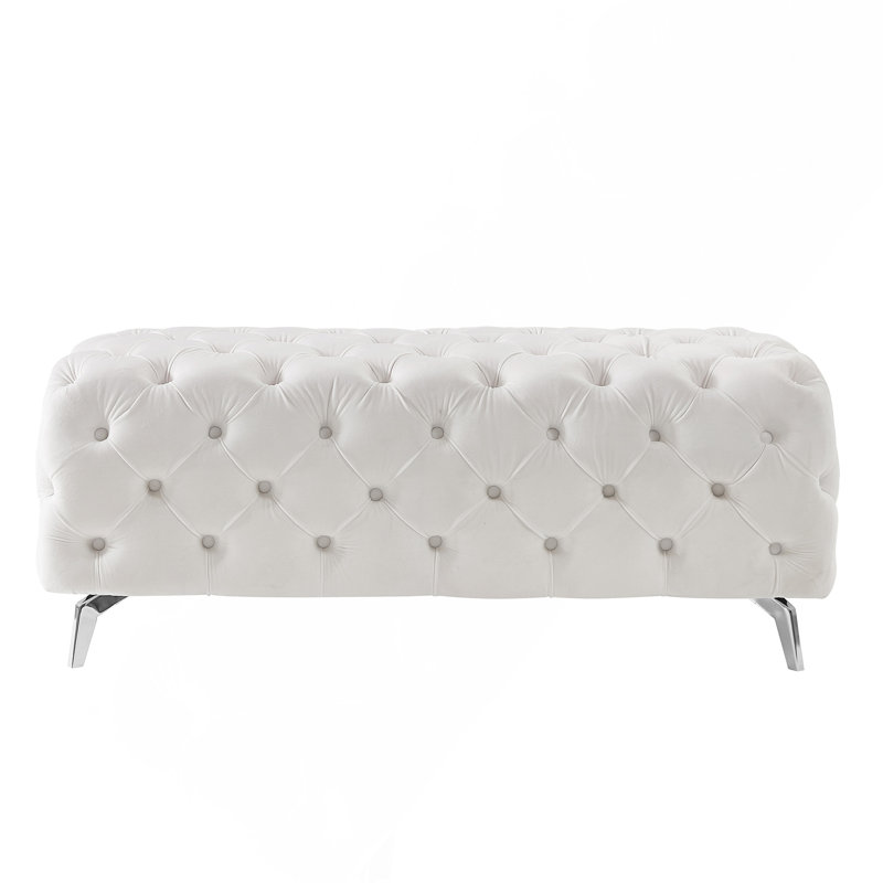 Banc repose-pieds capitonné