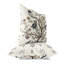 Evergreen Elegance - White Floral Square Throw Cushion-240769482