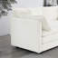 Fauteuil Comfy à assise simple en chenille blanche - pour le salon