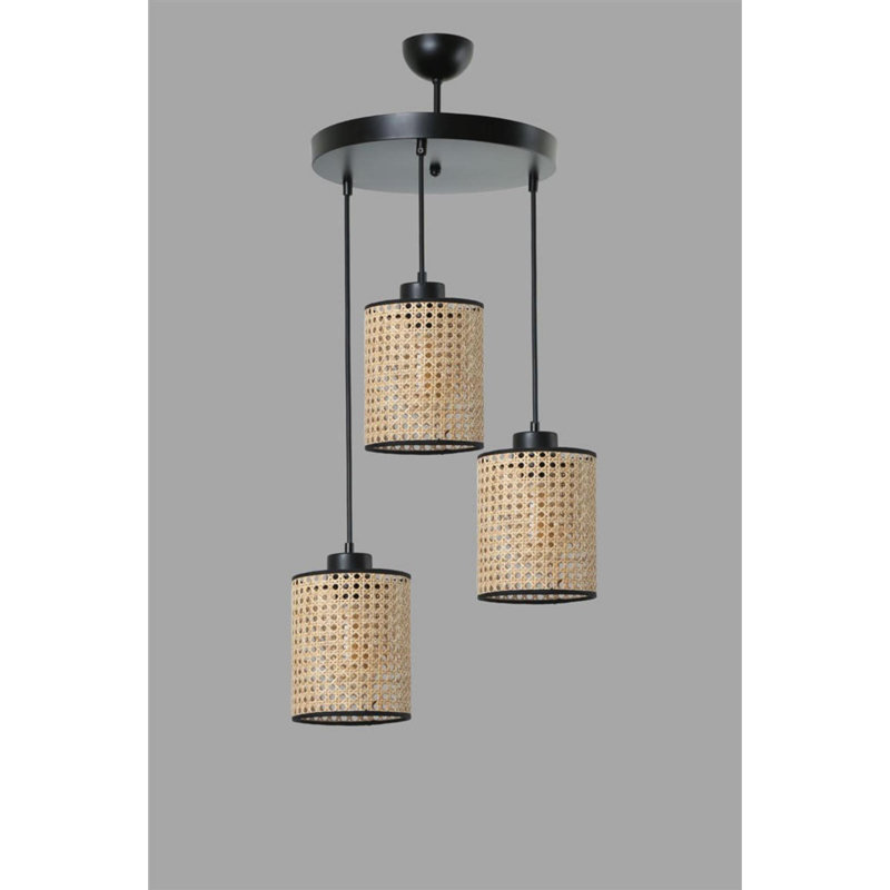 Amalita Light Rattan Unique/Statement Pendant, 3