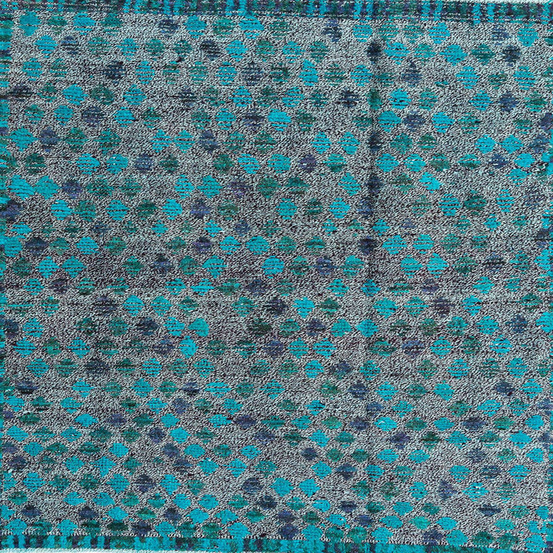 Tapis abstrait moderne 4361, Carré 6 pi