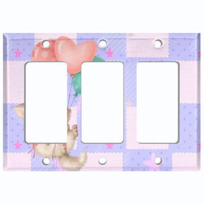 Animals 3 - Gang Toggle Light Switch Standard Wall Plate