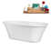 66" Streamline Soaking Freestanding Tub and Tray With Internal Drain