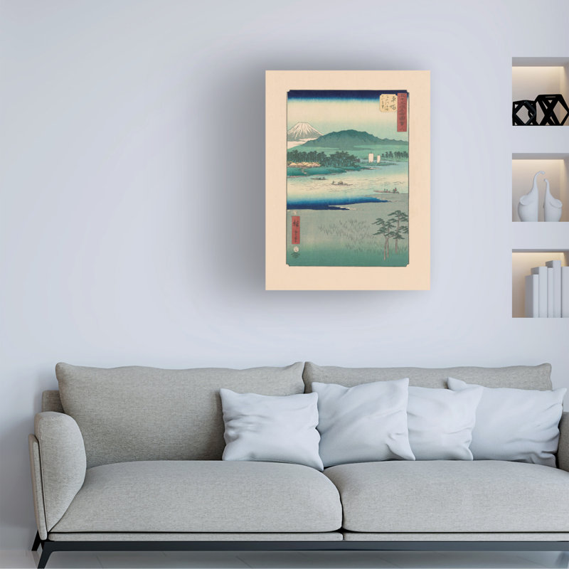 Art sur toile, "River route" par Utagawa Hiroshige, H 32 po x l 24 po