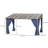 Modern Outdoor Slant-Top Hardtop Gazebo With Black Metal Frame And Curtains-108211674