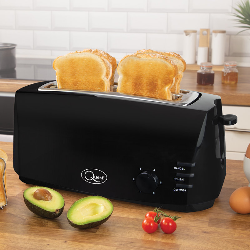4 Slice Cool Touch Toaster, Black